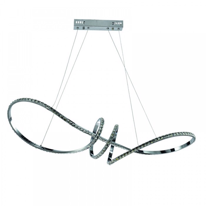 INLIGHT FOTISTIKO OROFIS LED ALOuMINIOu ME KRuSTALLA XROMIO 75W 6000Lm/4000K 6182